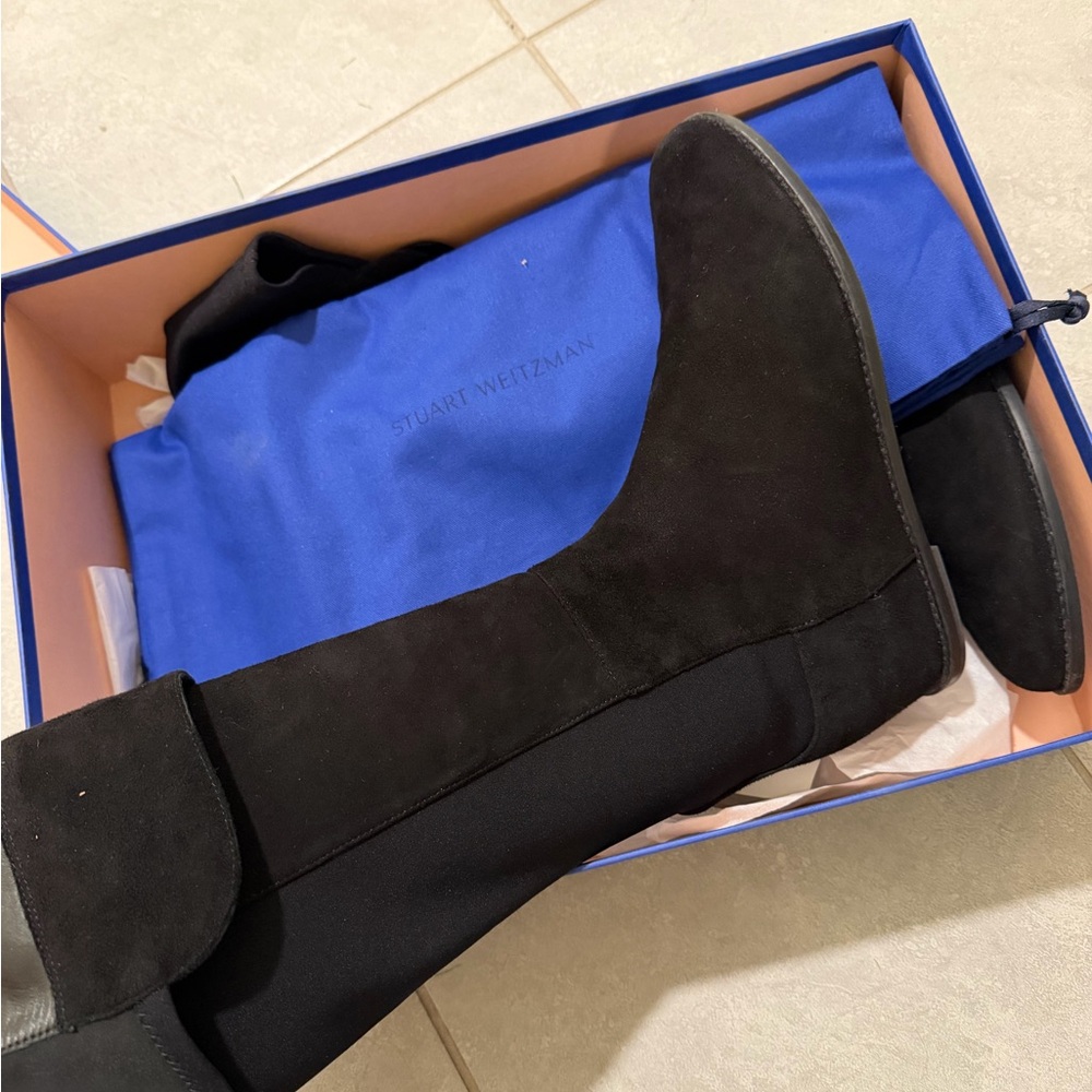 Stuart Weitzman Mainline Black Suedw Over the knee Boots